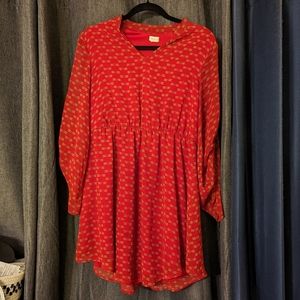 Charming Charlie's| Adorable babydoll dress with gold dragonfly pattern | Size L